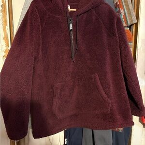 PINK Maroon Fleece Hoodie